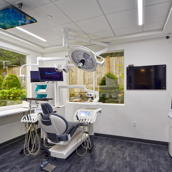 Smiles by Design interior view with dentist chair and equipment